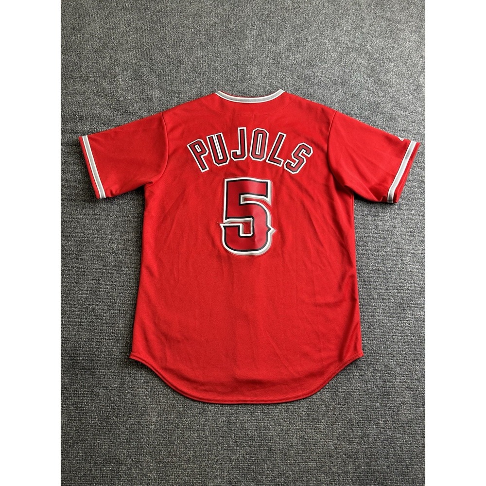 Mens Majestic Los Angeles Angels Albert Pujols #5 Jersey Made USA, Size M